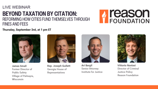 Webinar: Reforming how cities fund themselves through fines and fees