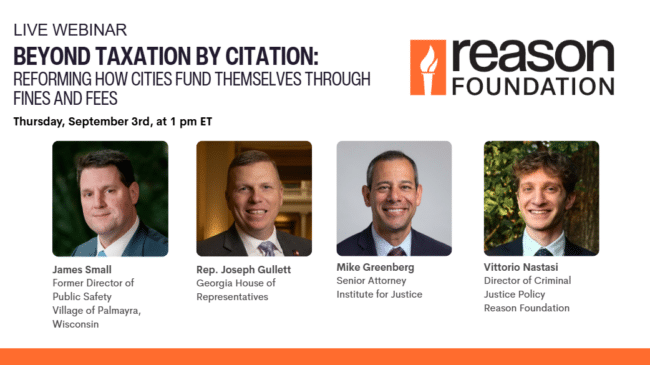 Webinar: Reforming how cities fund themselves through fines and fees